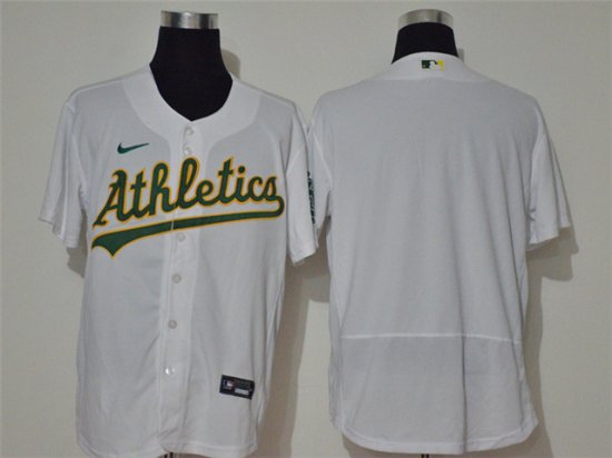 Oakland Athletics Blank White 2020 Flex Base Team Jersey