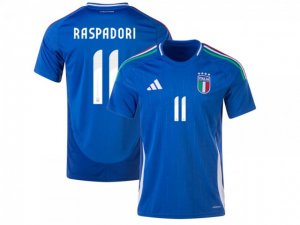 National Italy #11 RASPADORI Home 2024/25 Soccer Jersey