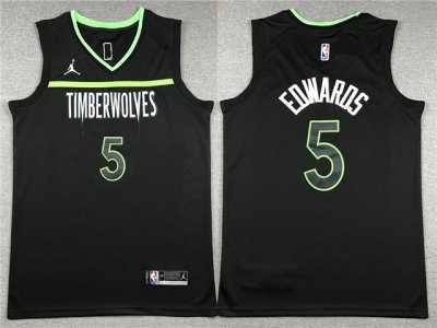 Minnesota Timberwolves #5 Anthony Edwards 2023/24 Black Statement Edition Swingman Jersey