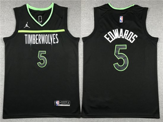 Minnesota Timberwolves #5 Anthony Edwards 2023/24 Black Statement Edition Swingman Jersey