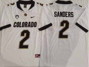 NCAA Colorado Buffaloes #2 Shedeur Sanders White College Football Jersey