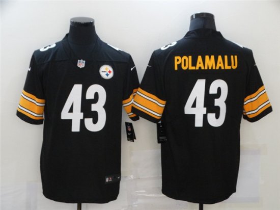 Pittsburgh Steelers #43 Troy Polamalu Black Vapor Limited Jersey