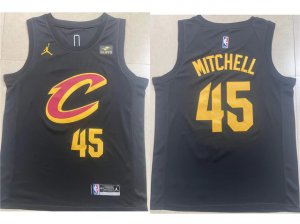 Cleveland Cavaliers #45 Donovan Mitchell 2022-23 Black Statement Swingman Jersey