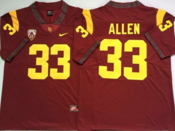 NCAA USC Trojans #33 Marcus Allen Red College Football Jersey