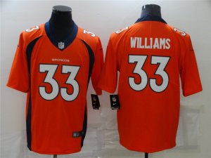Denver Broncos #33 Javonte Williams Orange Vapor Limited Jersey
