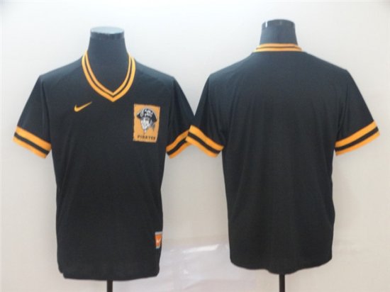 Pittsburgh Pirates Blank Throwback Black Team Jersey