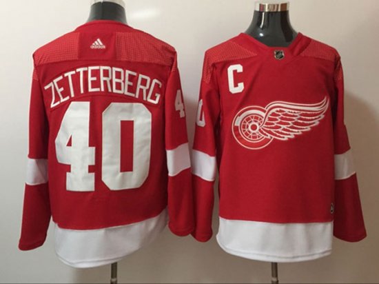 Detroit Red Wings #40 Henrik Zetterberg Red Jersey
