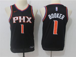 Youth Phoenix Suns #1 Devin Booker Black Swingman Jersey