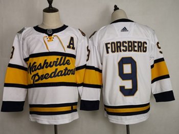 Nashville Predators #9 Filip Forsberg White 2020 Winter Classic Jersey