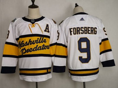 Nashville Predators #9 Filip Forsberg White 2020 Winter Classic Jersey