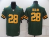 Green Bay Packers #28 AJ Dillon Alternate Green Vapor Limited Jersey