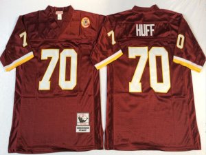 Washington Redskins #70 Sam Huff Throwback Burgundy Jersey