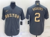 Boston Red Sox #2 Xander Bogaerts Charcoal 2022 MLB All-Star Game Cool Base Jersey