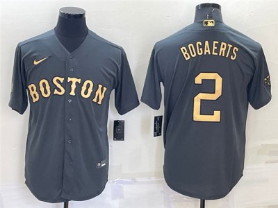 Boston Red Sox #2 Xander Bogaerts Charcoal 2022 MLB All-Star Game Cool Base Jersey