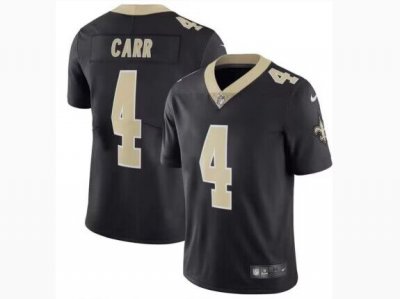 Youth New Orleans Saints #4 Derek Carr Black Vapor Limited Jersey
