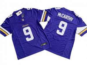 Minnesota Vikings #9 J.J. McCarthy Purple Vapor F.U.S.E. Limited Jersey