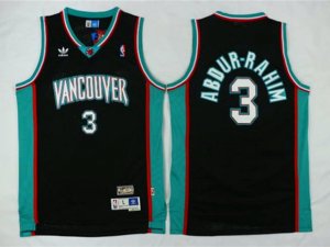 Vancouver Grizzlies #3 Shareef Abdur-Rahim Black Hardwood Classic Jersey