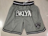 Brooklyn Nets Just Don Bklyn Gray Basketball Shorts