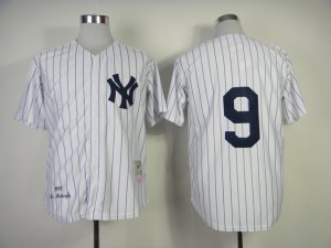 New York Yankees #9 Roger Maris 1961 Throwback White Pinstripe Jersey