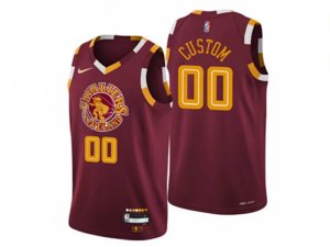 Cleveland Cavaliers Custom #00 Burgundy 75th Anniversary City Edition Jersey