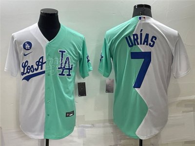 Los Angeles Dodgers #7 Julio Urías White Green 2022 MLB All-Star Split Jersey