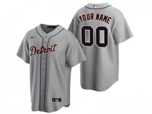 Detroit Tigers #00 Gray Cool Base Custom Jersey