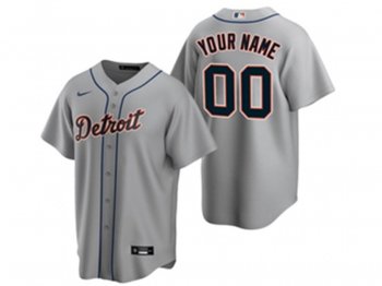 Detroit Tigers #00 Gray Cool Base Custom Jersey