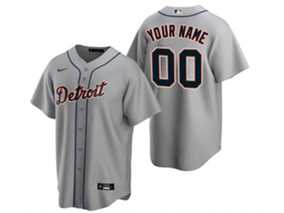 Detroit Tigers #00 Gray Cool Base Custom Jersey