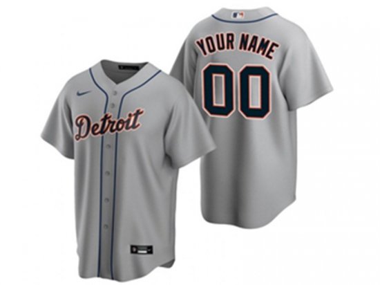 Detroit Tigers #00 Gray Cool Base Custom Jersey