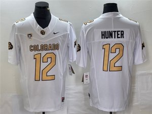 Colorado Buffaloes #12 Travis Hunter White College Football F.U.S.E. Limited Jersey