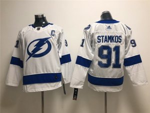 Youth Tampa Bay Lightning #91 Steven Stamkos White Jersey