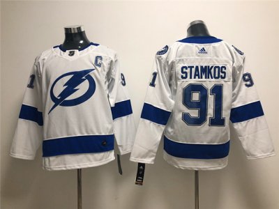 Youth Tampa Bay Lightning #91 Steven Stamkos White Jersey