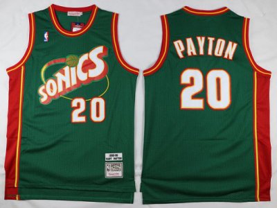 Seattle SuperSonics #20 Gary Payton 1995-96 Green Hardwood Classics Jersey