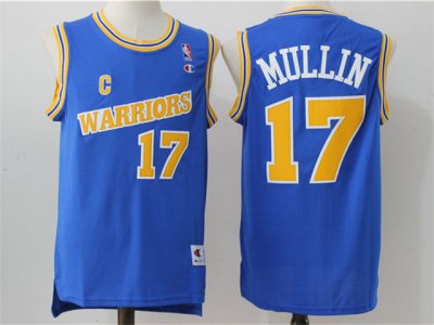 Golden State Warriors #17 Chris Mullin Throwback Blue Jersey