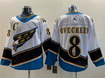 Washington Capitals #8 Alexander Ovechkin White 2022/23 Reverse Retro Jersey
