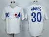 Montreal Expos #30 Tim Raines White Throwback Jersey
