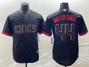 Cincinnati Reds #44 Elly De La Cruz Black 2023 City Connect Jersey