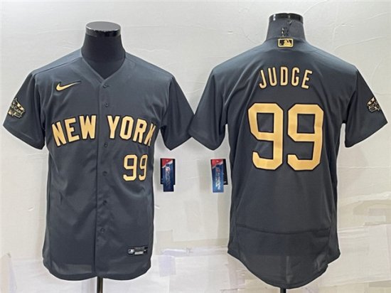 New York Yankees #99 Aaron Judge Charcoal 2022 MLB All-Star Game Flex Base Jersey