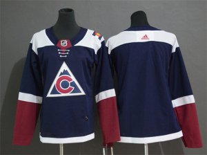 Women's Youth Colorado Avalanche Blank Navy Alternate Jersey