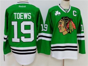 Chicago Blackhawks #19 Jonathan Toews 2010 St.Patrick's Day Green Jersey