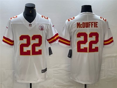 Kansas City Chiefs #22 Trent McDuffie White Vapor Limited Jersey