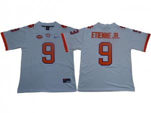 NCAA Clemson Tigers #9 Travis Etienne Jr. White College Football Jersey