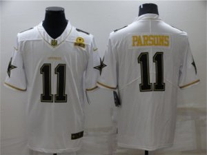 Dallas Cowboys #11 Micah Parsons White Gold Est1960 Vapor Limited Jersey