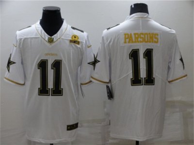 Dallas Cowboys #11 Micah Parsons White Gold Est1960 Vapor Limited Jersey