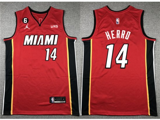Miami Heat #14 Tyler Herro 2022-23 Red Statement Swingman Jersey