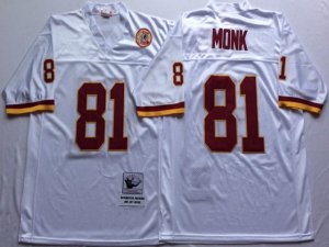 Washington Redskins #81 Art Monk Throwback White Jersey