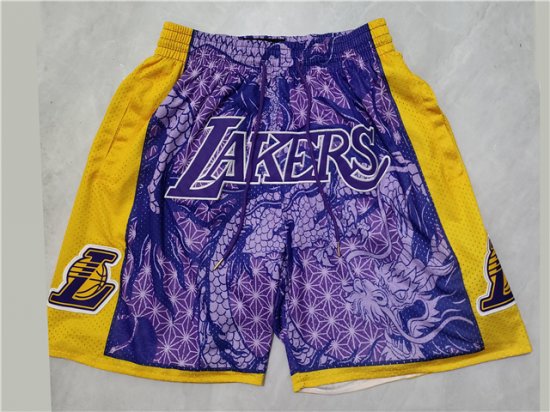Los Angeles Lakers Year Of the Dragon Purple Basketball Shorts