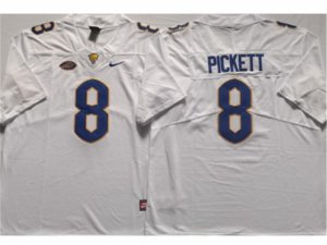NCAA Pittsburgh Panthers #8 Kenny Pickett White College Football Jersey