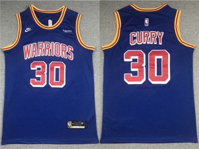 Golden State Warriors #30 Stephen Curry 2021-22 Blue Classic Edition Swingman Jersey