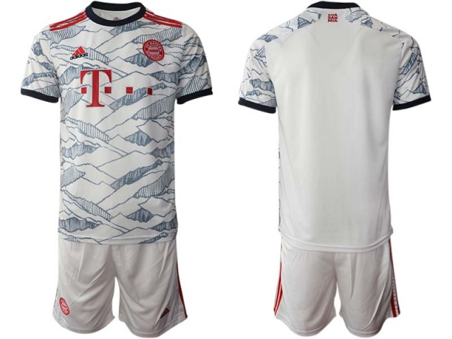Club Bayern Munich Blank Third White 2021/22 Soccer Jersey - Click Image to Close